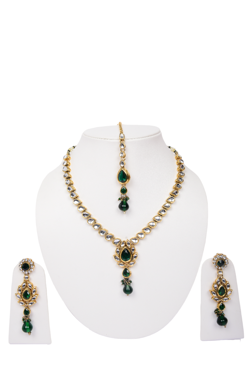 Infy Fashion Royal Grace kundan Jewelry Set – Dazzle in Gold-Plated Elegance for Every Festive Occasion